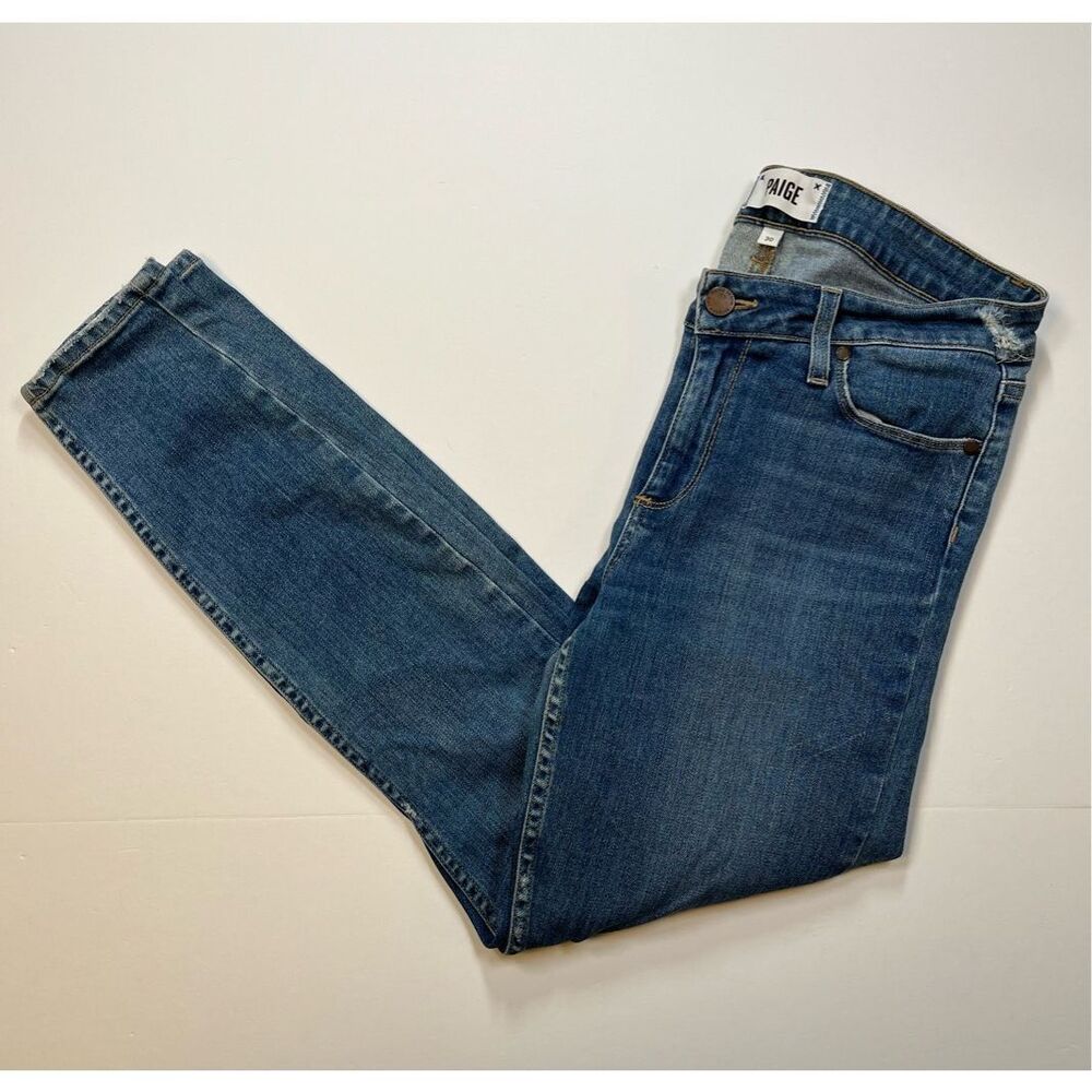 PAIGE Verdugo Ankle Jeans Mira Wash Women’s Size 30 Mid Rise Skinny Stretch - Picture 2 of 12